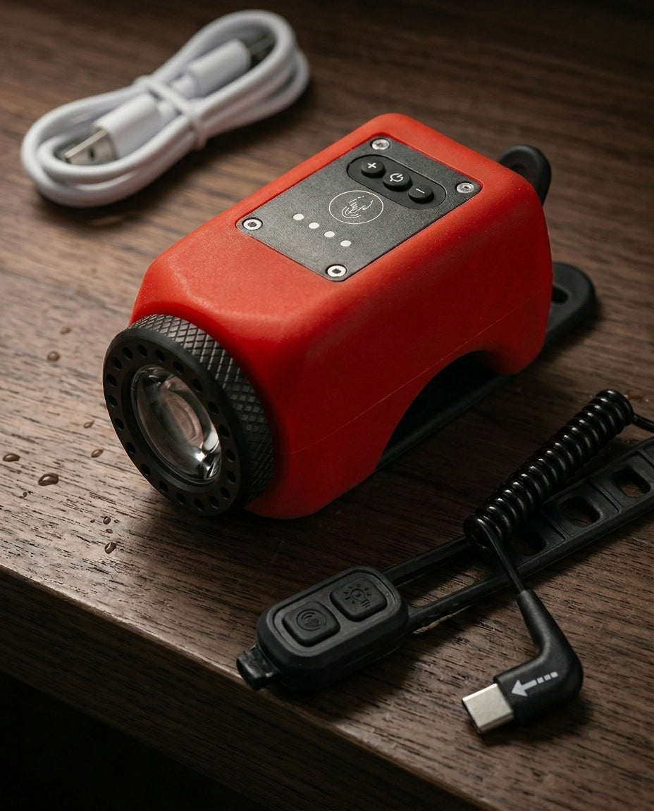 StreetGuard Cycle Beacon | 110 dB horn og COB-frontlys i ett
