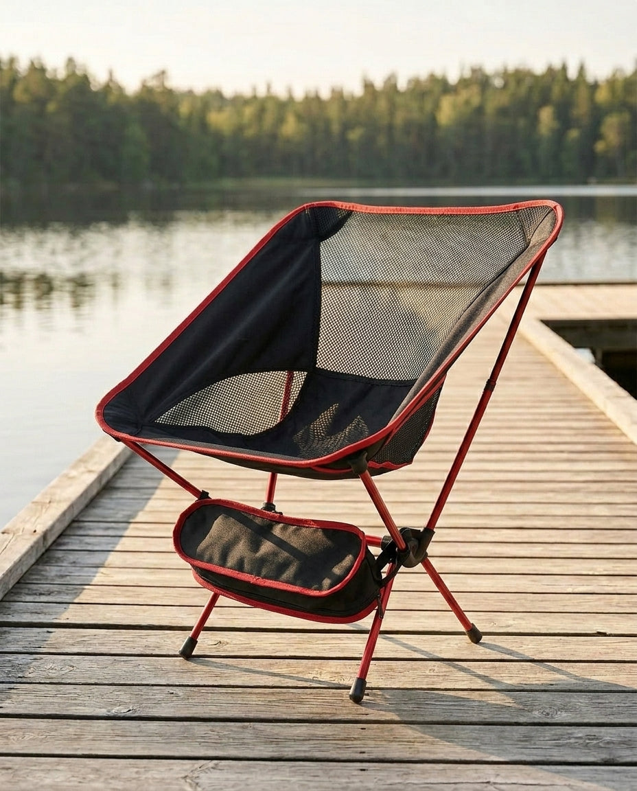 Sammenleggbar campingstol | Lett ryggsekk-stol til strand