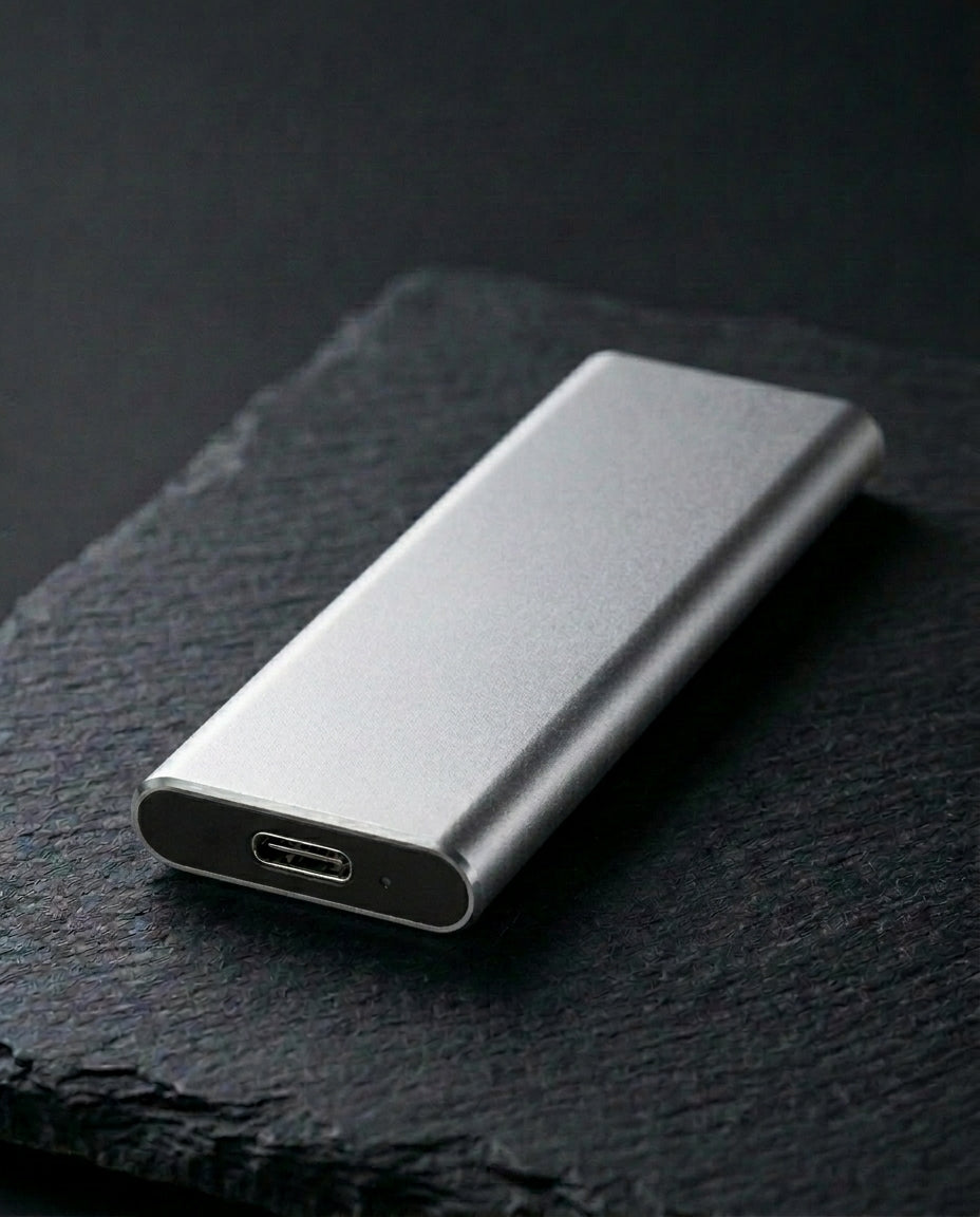 4TB Bærbar SSD | SlimVault USB-C Ekstern Harddisk
