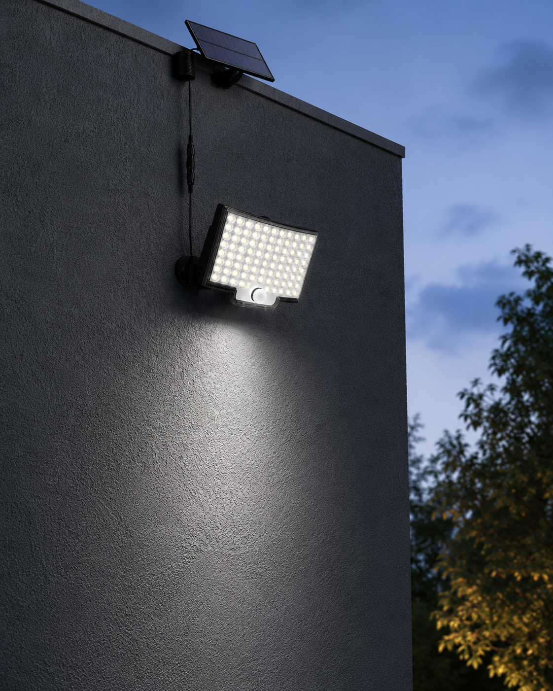 Solcelledrevet Bevegelsessensorlampe Utendørs | 106 LED