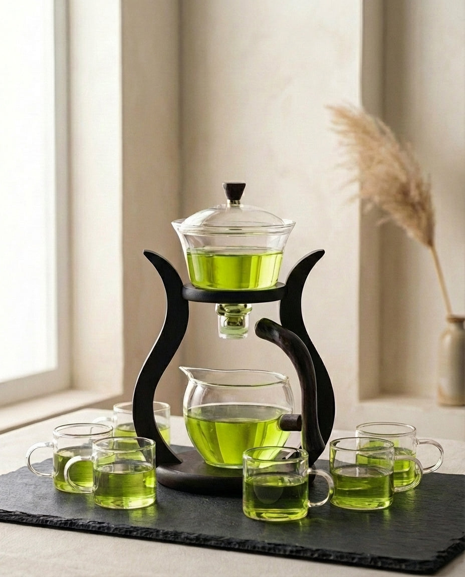 Helle-over glassepottesett | Magnetisk infuser og dryppstyring