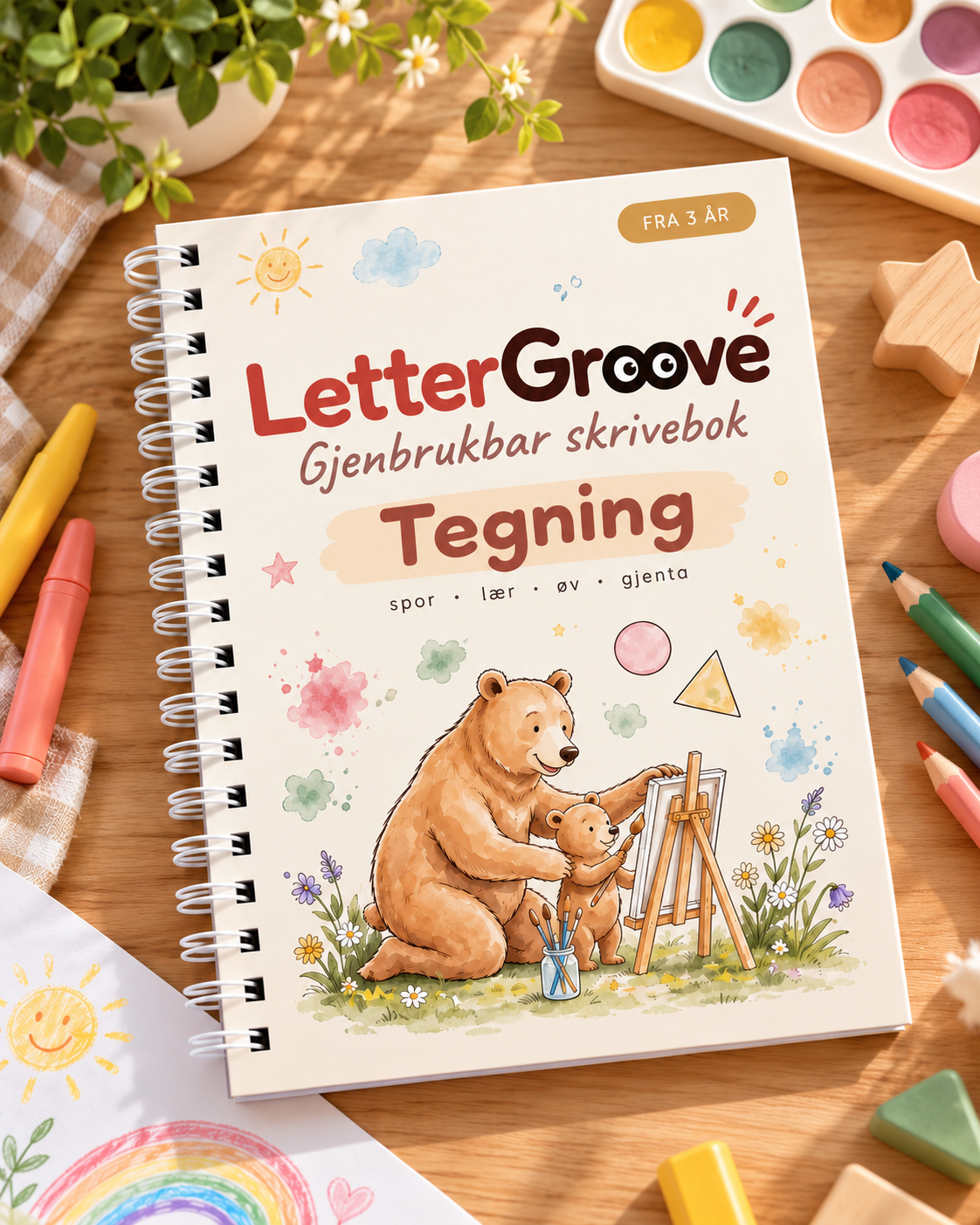 LetterGroove – gjenbrukbart sett for skrivetrening