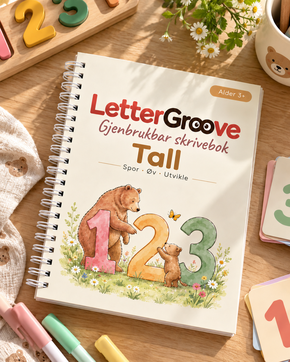 LetterGroove – gjenbrukbart sett for skrivetrening