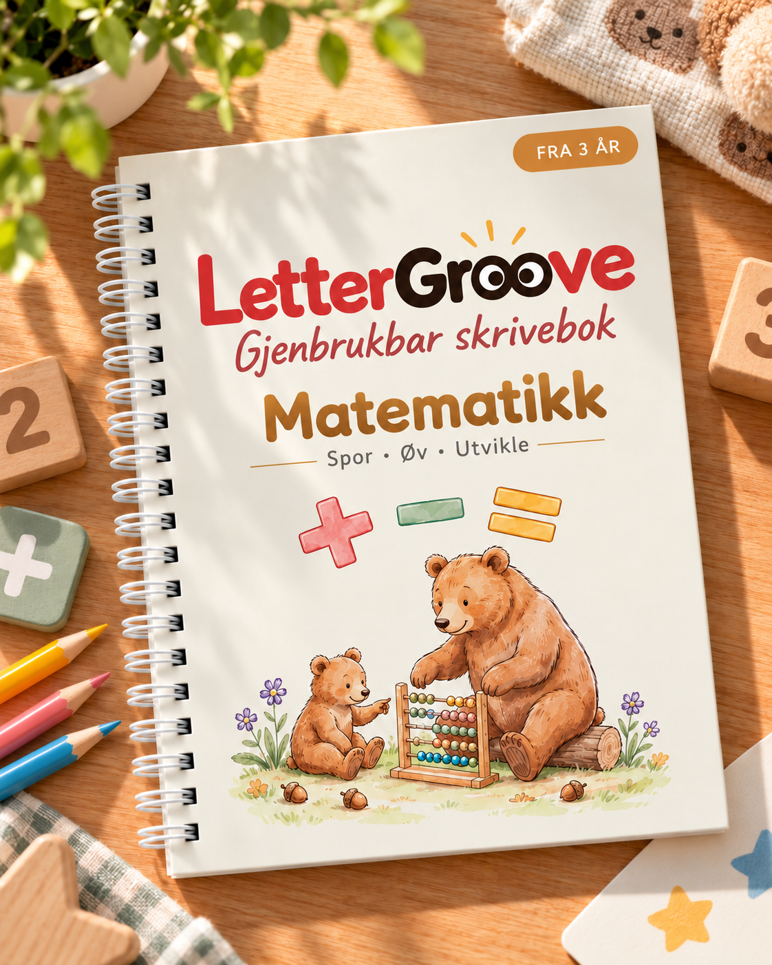 LetterGroove – gjenbrukbart sett for skrivetrening