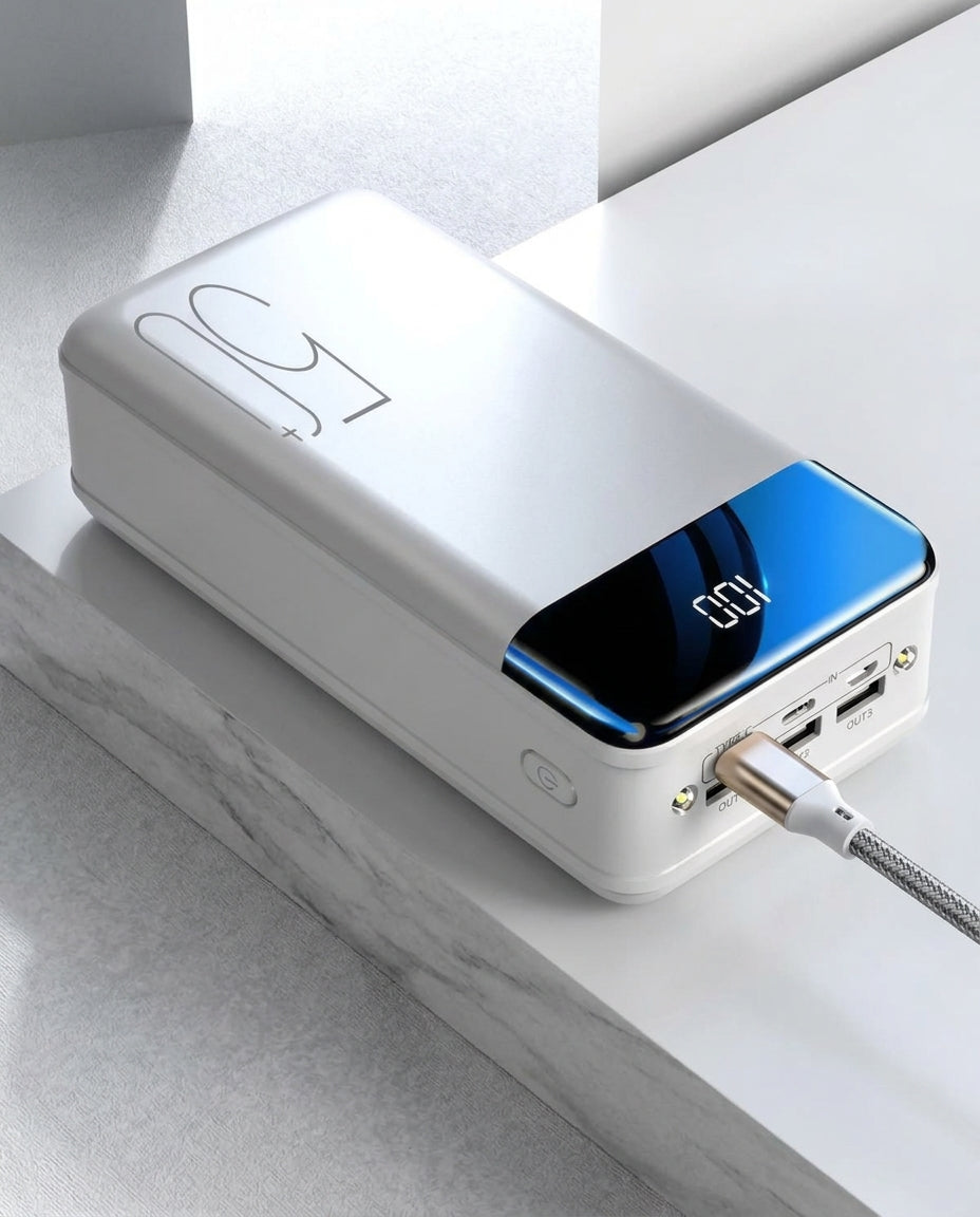 50 000 mAh powerbank | Hurtiglading – Mobil, nettbrett & laptop
