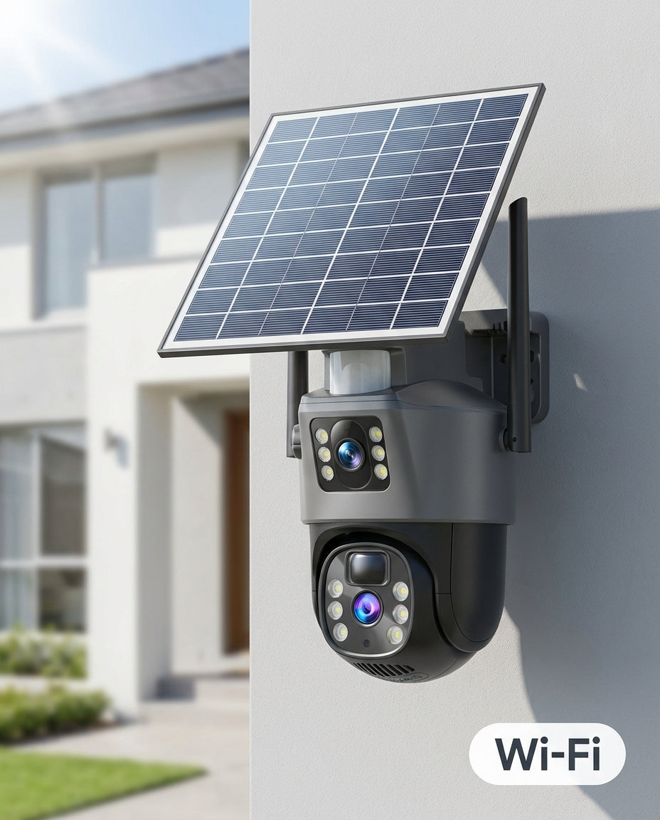 Tradlos 4K Sikkerhetskamera med Solpanel | SolarVision Pro