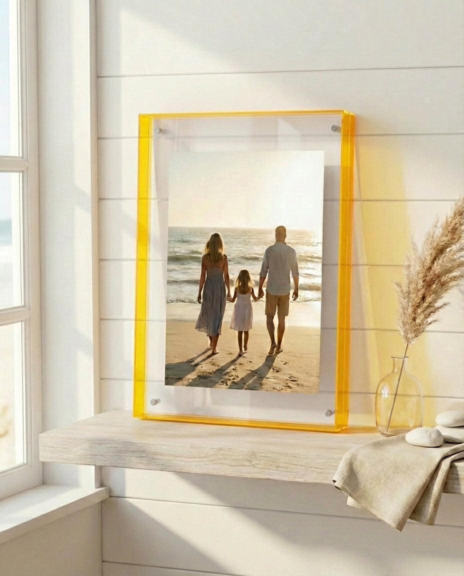 Farget akryl fotoramme | Moderne minimalistisk design